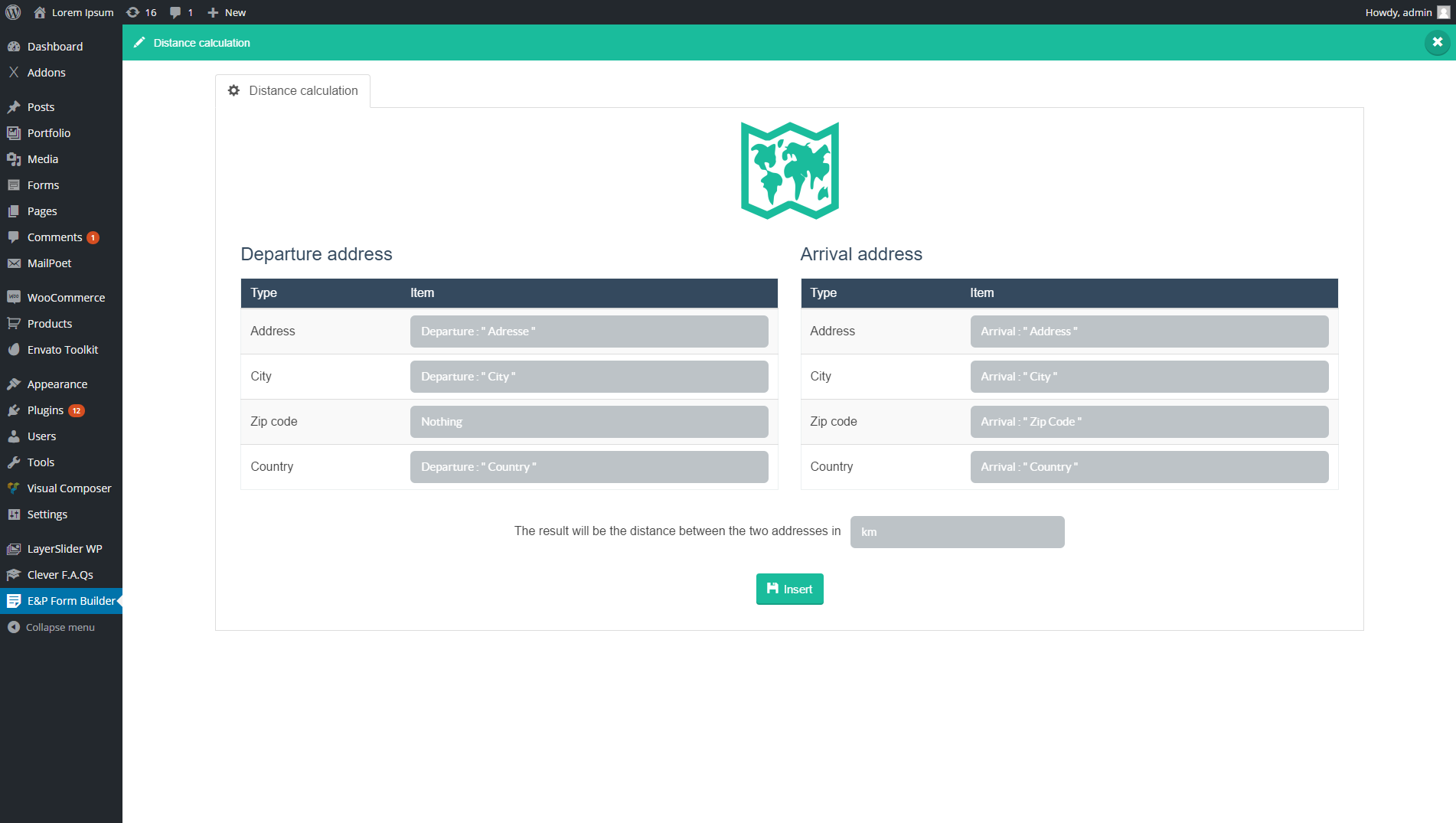 wp cost estimation payment forms builder by loopus codecanyon visual form builder pro