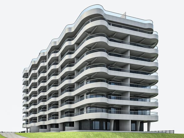 Modern Apartment Building - 3Docean 21952472
