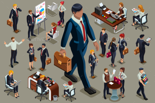 Executive People Isometric - People Characters