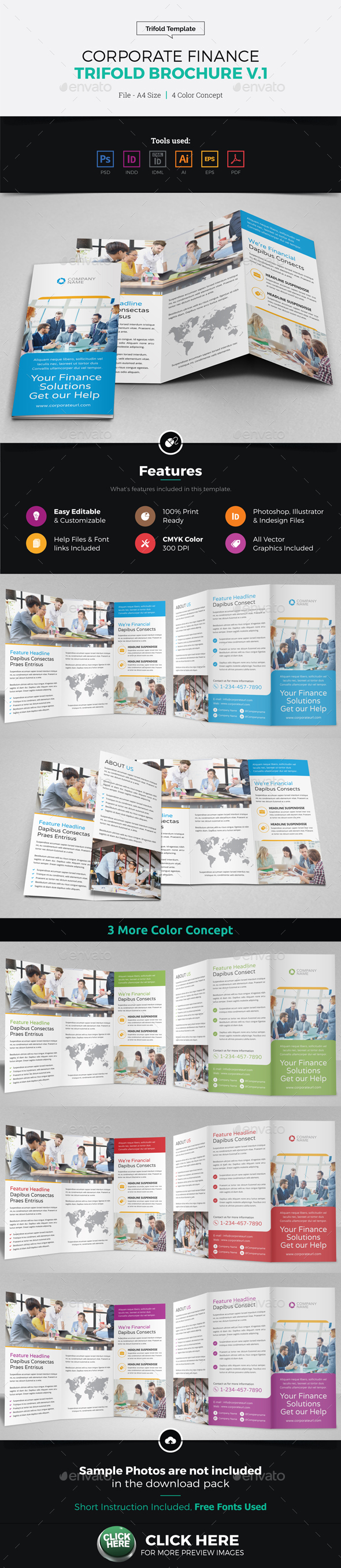 Corporate Finance Trifold Brochure v1 - Corporate Brochures
