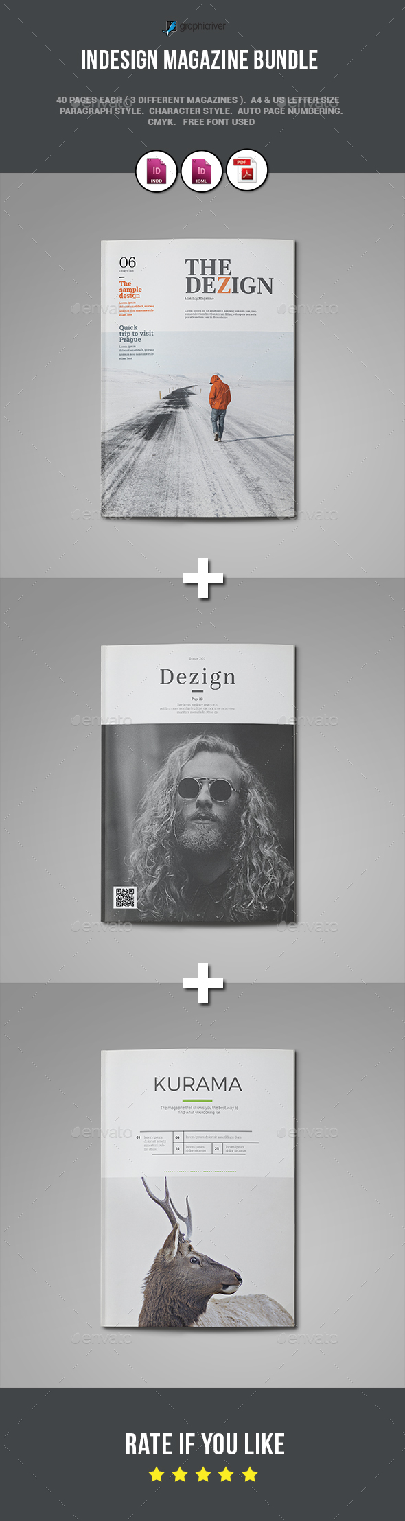 Indesign Magazine Bundle - Magazines Print Templates