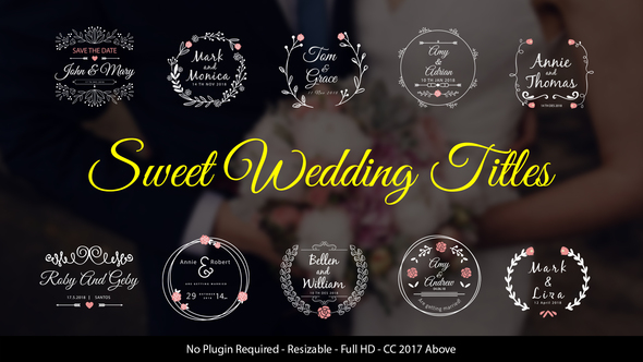 Sweet Wedding Titles - VideoHive 21922935