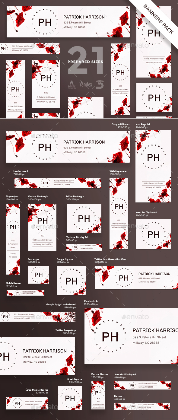 Womenswear Designer Banner Pack - Banners & Ads Web Elements