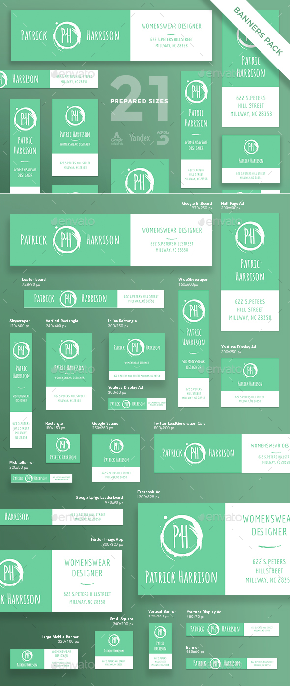 Womenswear Designer Banner Pack - Banners & Ads Web Elements