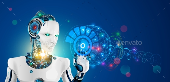 Robot with Artificial Intelligence - Computers Technology