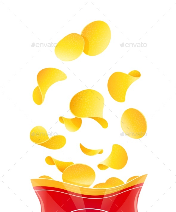 Potatoes Chips - Food Objects