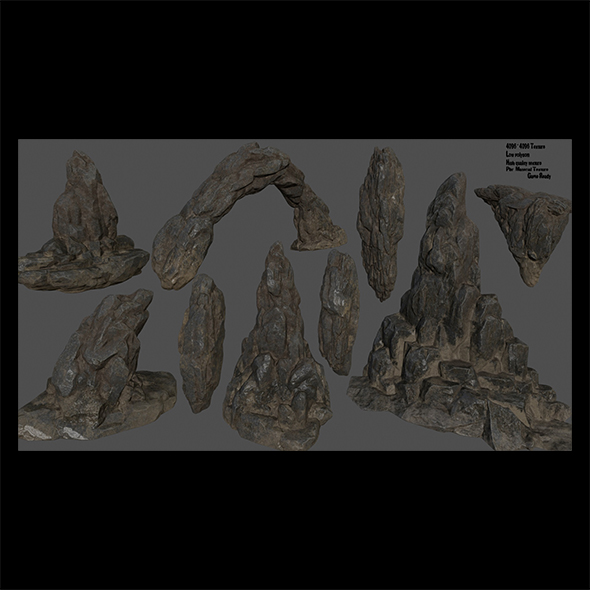 desert rocks set - 3Docean 21958167