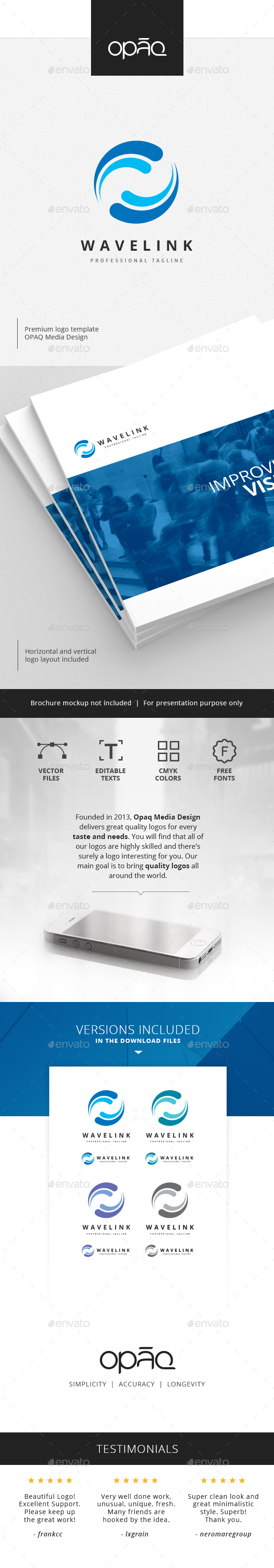Wave Link Logo - Abstract Logo Templates