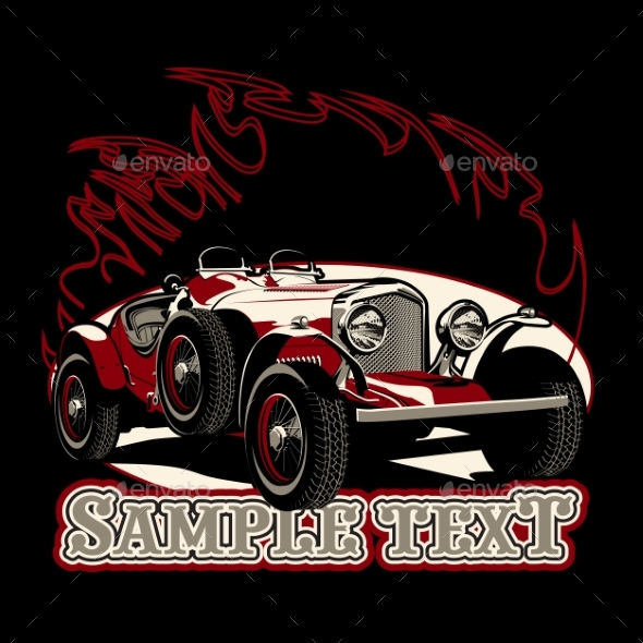 Vector Vintage Car - Man-made Objects Objects