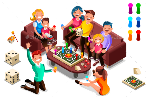 Adults Leisure Board Games - People Characters