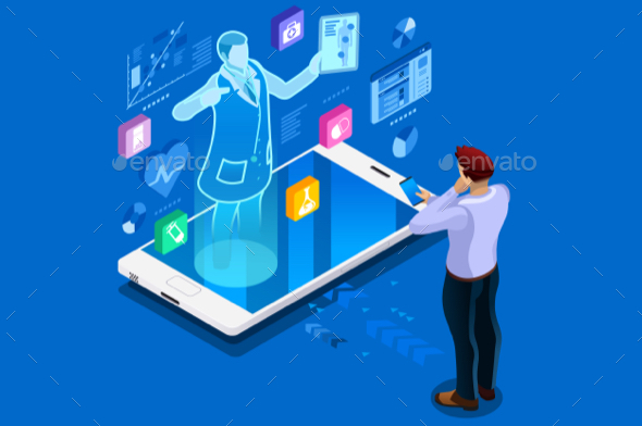 Health Technology Illustration - Computers Technology
