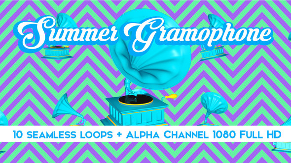 Summer Gramophone Vj Loops Pack