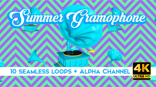 Summer Gramophone Vj Loops Pack