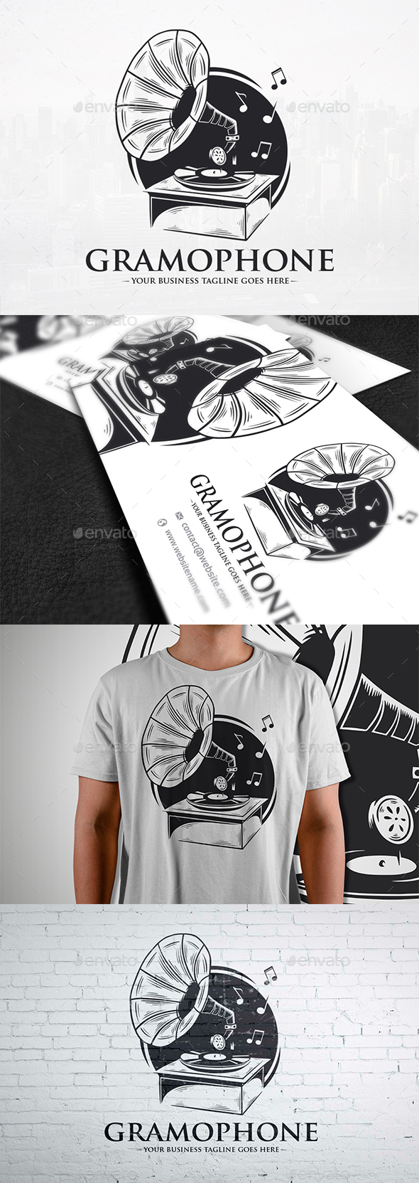 Old Gramophone Logo Template - Objects Logo Templates