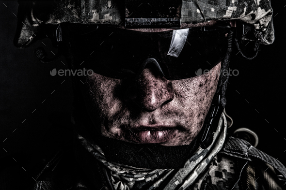 War conflict combatant after battle or raid - Stock Photo - Images
