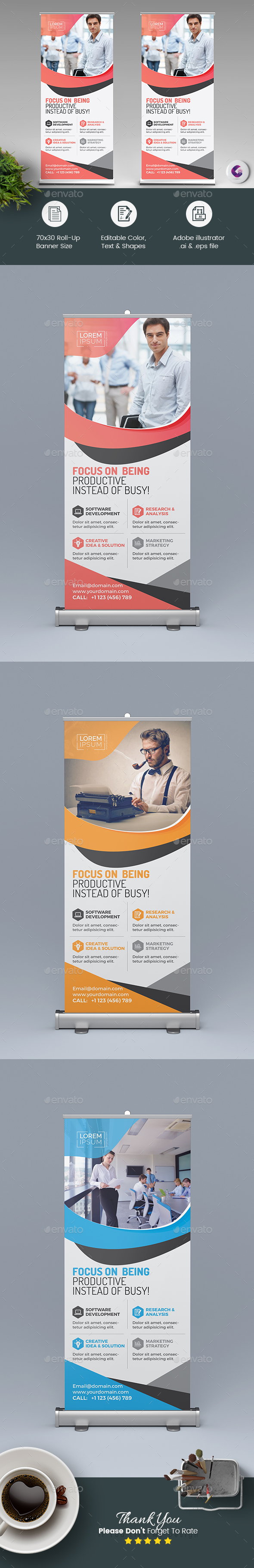 Corporate Roll-Up Banner - Signage Print Templates