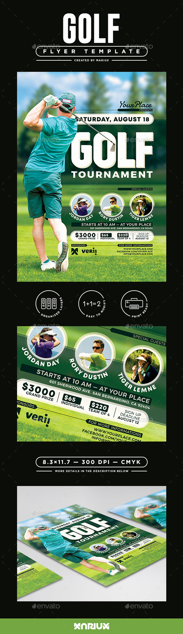 Golf Tournament Flyer/Poster - Sports Events