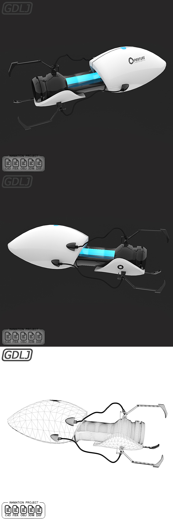 Gun Portal 3D - 3Docean 21967494