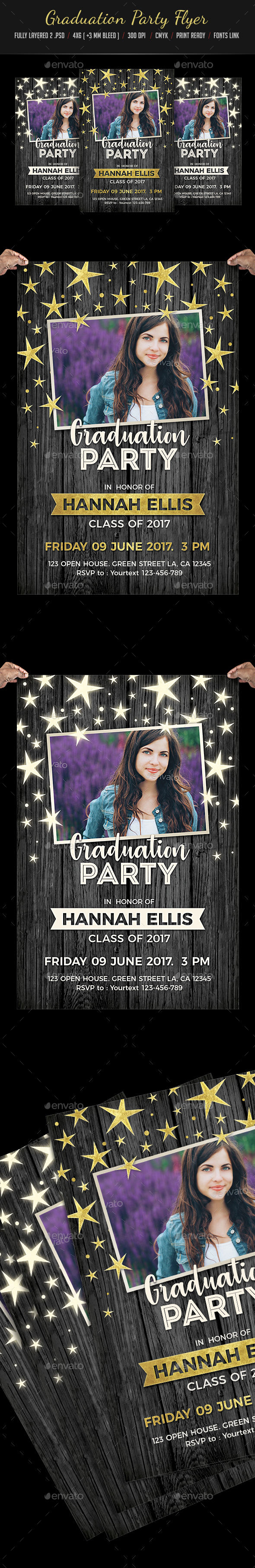 Graduation Invitation - Cards & Invites Print Templates