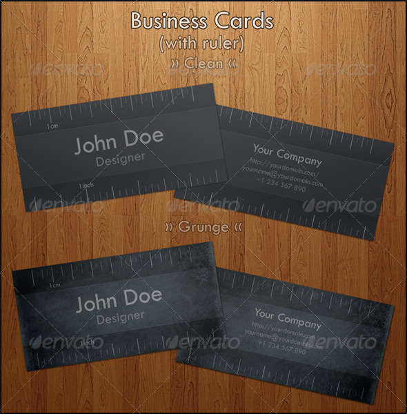 Business Card with Ruler - Creative Business Cards