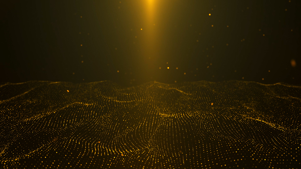 Cinematic Gold Particle Background