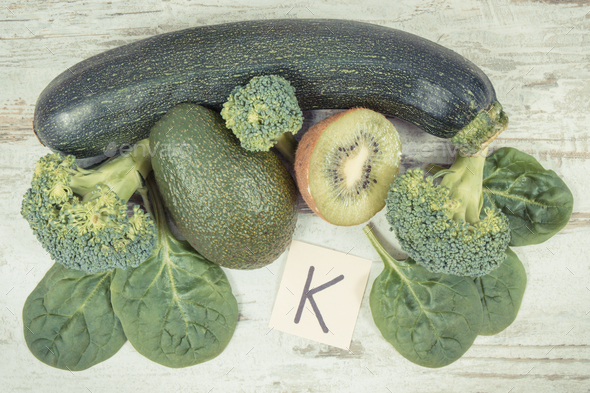 Vintage photo, Natural ingredients as source potassium, vitamin K, minerals and fiber - Stock Photo - Images