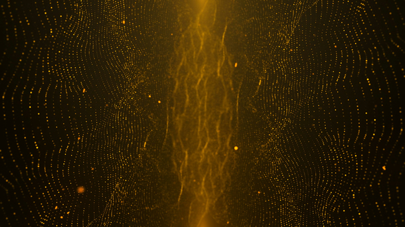 Gold Mirrored Particles Background