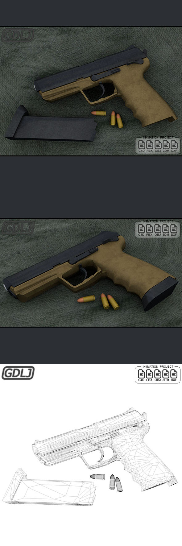 Gun MK23 Socom - 3Docean 21969334