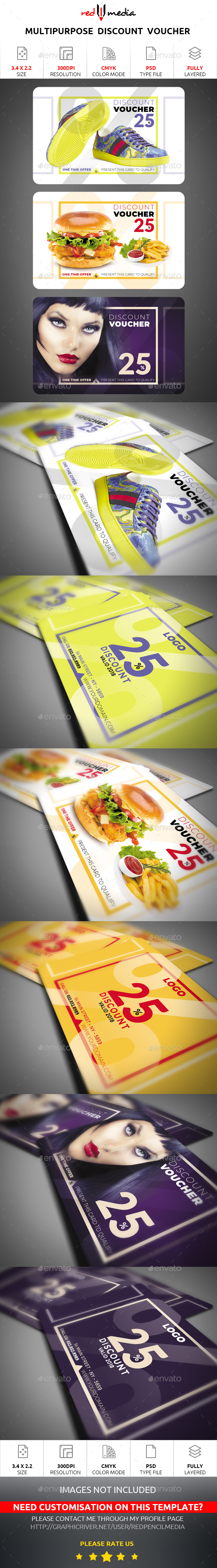 Multipurpose Discount Voucher - Loyalty Cards Cards & Invites