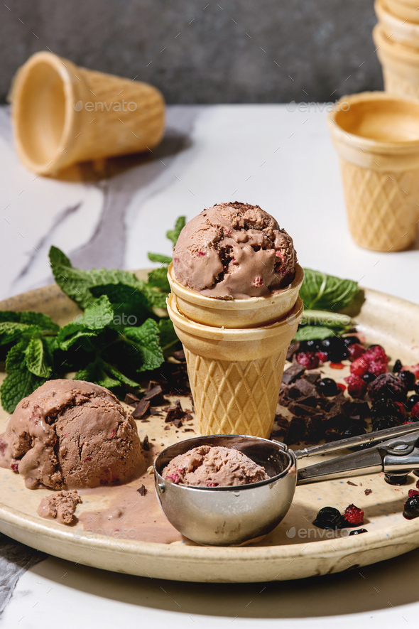 Chocolate ice cream - Stock Photo - Images