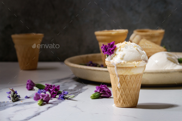Vanilla ice cream - Stock Photo - Images
