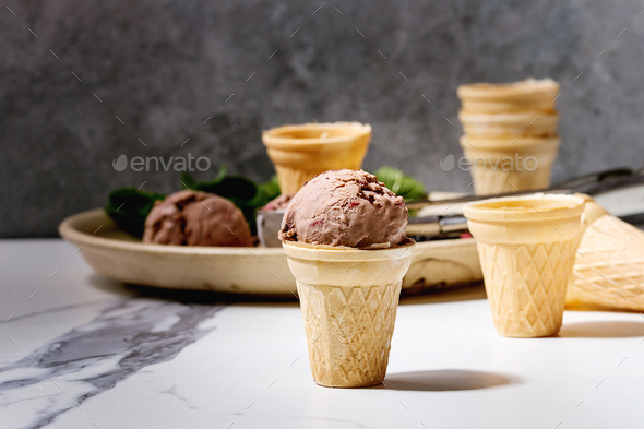 Chocolate ice cream - Stock Photo - Images