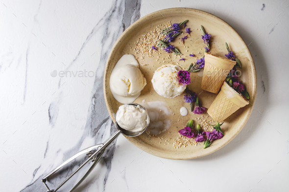 Vanilla ice cream - Stock Photo - Images