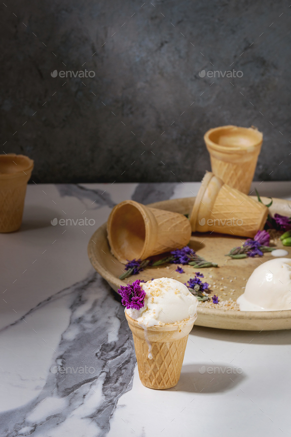 Vanilla ice cream - Stock Photo - Images