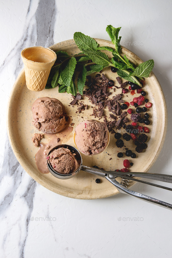 Chocolate ice cream - Stock Photo - Images