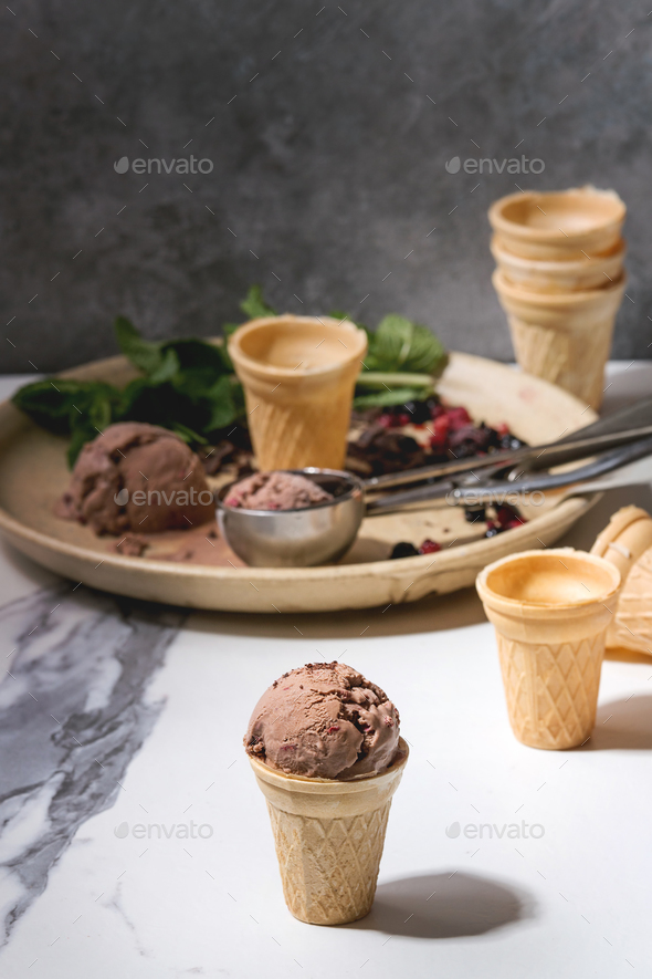 Chocolate ice cream - Stock Photo - Images