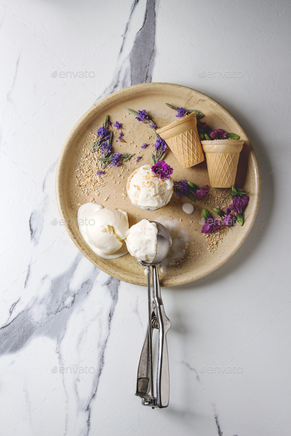 Vanilla ice cream - Stock Photo - Images
