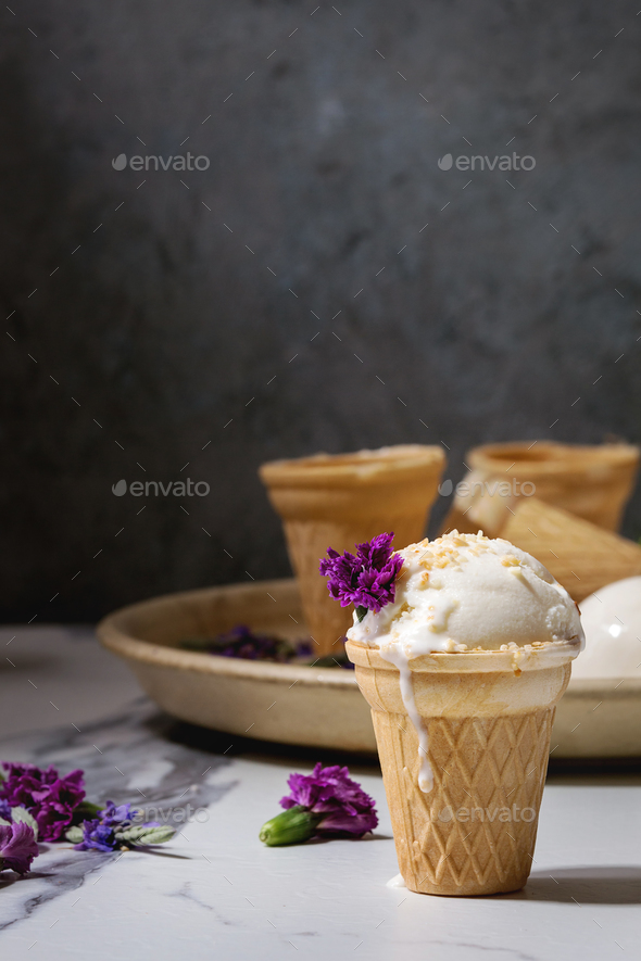 Vanilla ice cream - Stock Photo - Images