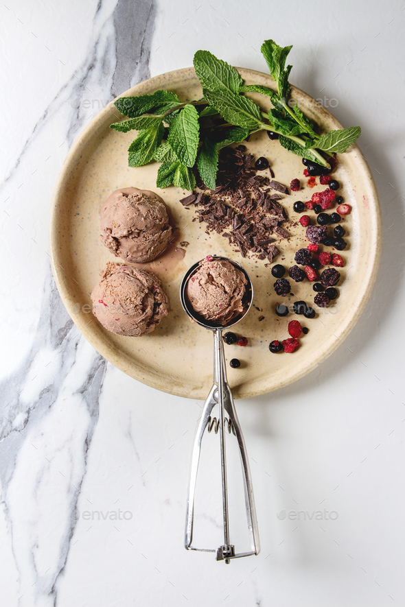 Chocolate ice cream - Stock Photo - Images