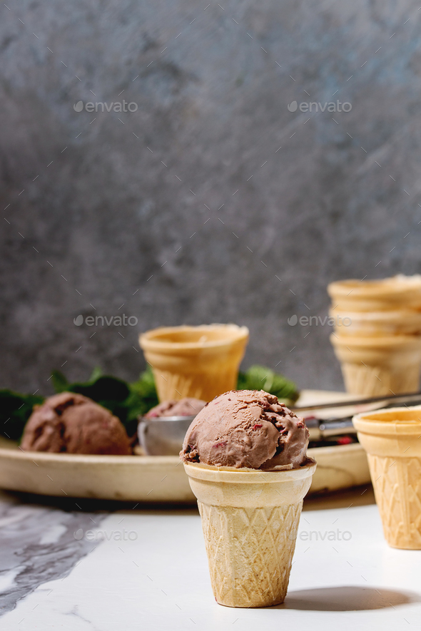 Chocolate ice cream - Stock Photo - Images