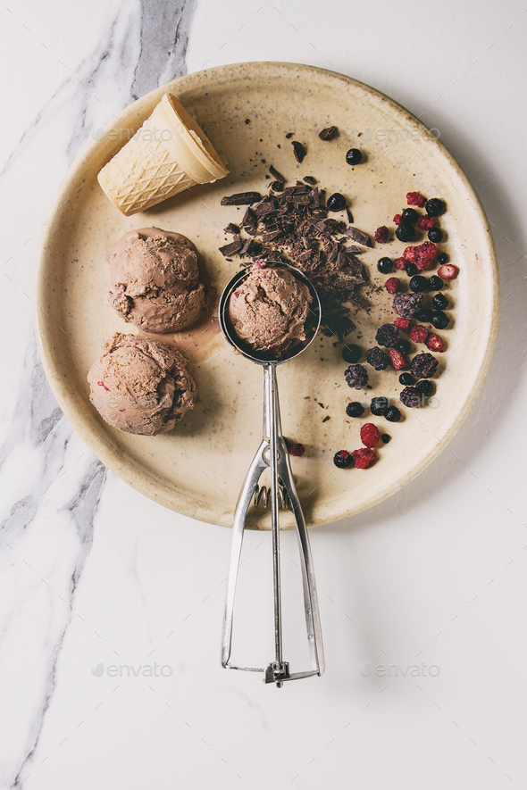 Chocolate ice cream - Stock Photo - Images