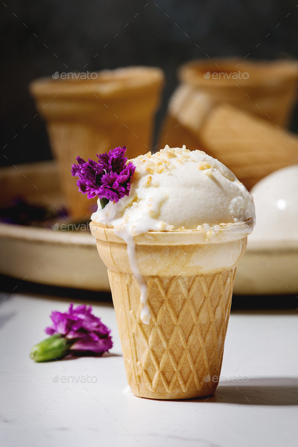 Vanilla ice cream - Stock Photo - Images