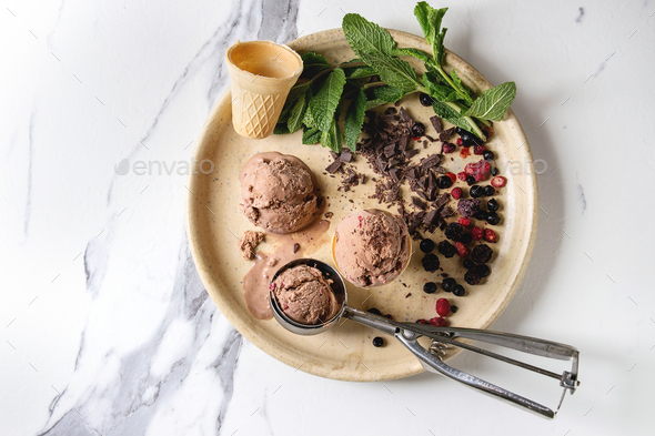Chocolate ice cream - Stock Photo - Images