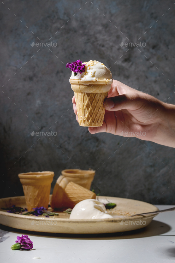 Vanilla ice cream - Stock Photo - Images