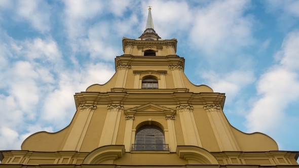 Clouds Above Cathedral of Peter and Paul Fortress