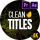 Gold Clean Titles 4K (2.3) - VideoHive Item for Sale