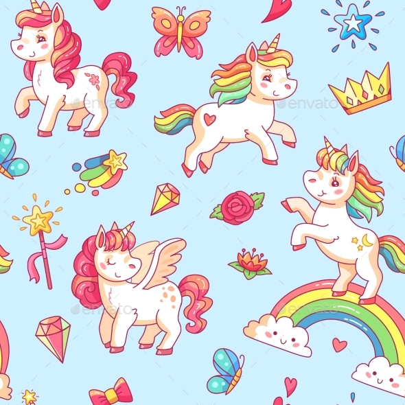 Cartoon Babe Pony Sketch Cute Background. Miracle - Animals Characters