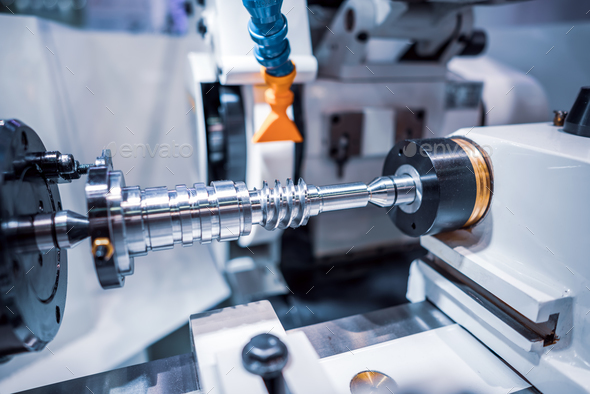 Metalworking CNC milling machine. Cutting metal modern processin - Stock Photo - Images
