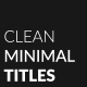 Clean Minimal Titles - VideoHive Item for Sale