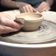 Work with Clay on a Potter's Wheel